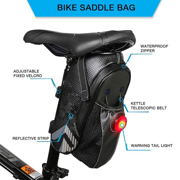 Waterproof Bike Under Seat Water Bottle Pouch Storage Bag Cycling Pocket With Tail Light Manufacturers, Waterproof Bike Under Seat Water Bottle Pouch Storage Bag Cycling Pocket With Tail Light Factory, Supply Waterproof Bike Under Seat Water Bottle Pouch Storage Bag Cycling Pocket With Tail Light