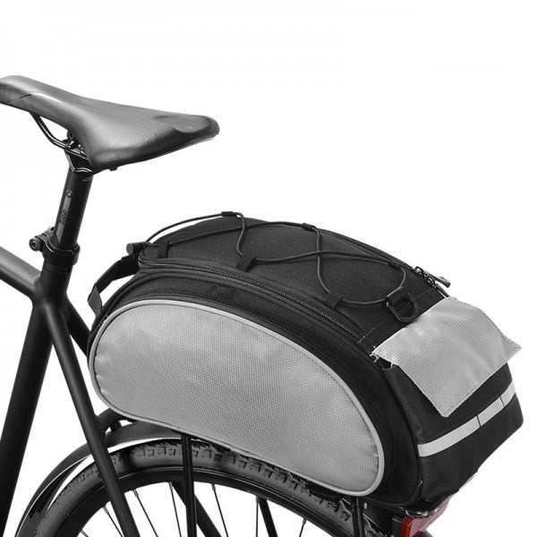 Bike Reflective Rack Bag Multifunctional Bike Rear Seat Cargo Bag Rear Trunk Pannier Bag